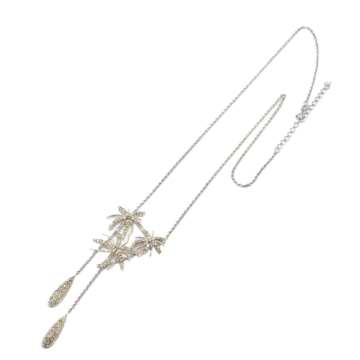 Diamond 1.50ct Necklace 18K WG White Gold 750