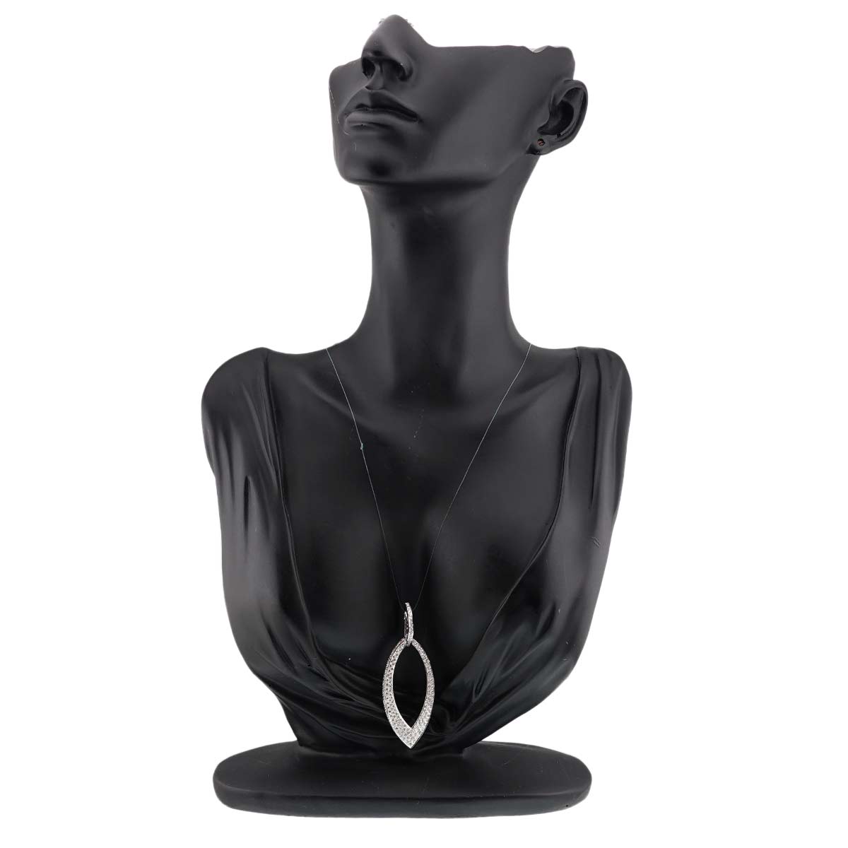 Diamond 2.64ct Pendant Top 18K K18 WG White Gold 750