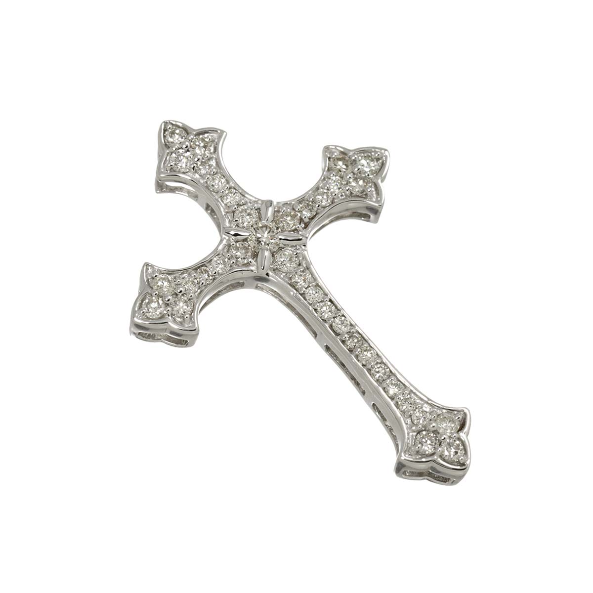 Diamond 1.00ct Pendant Top 18K K18 WG White Gold 750