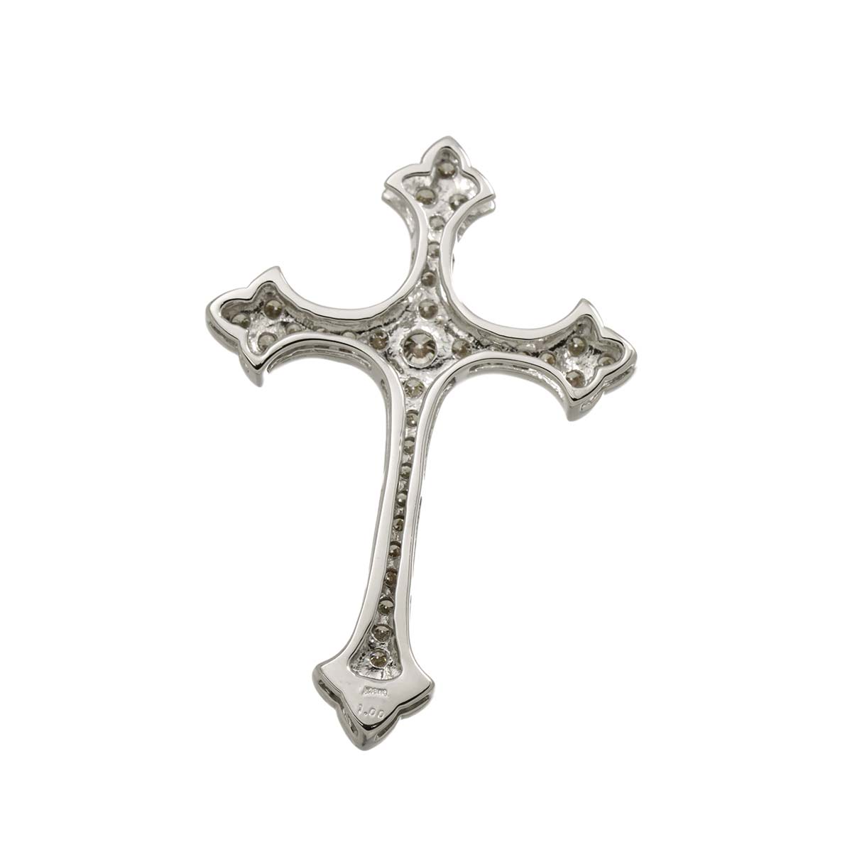 Diamond 1.00ct Pendant Top 18K K18 WG White Gold 750