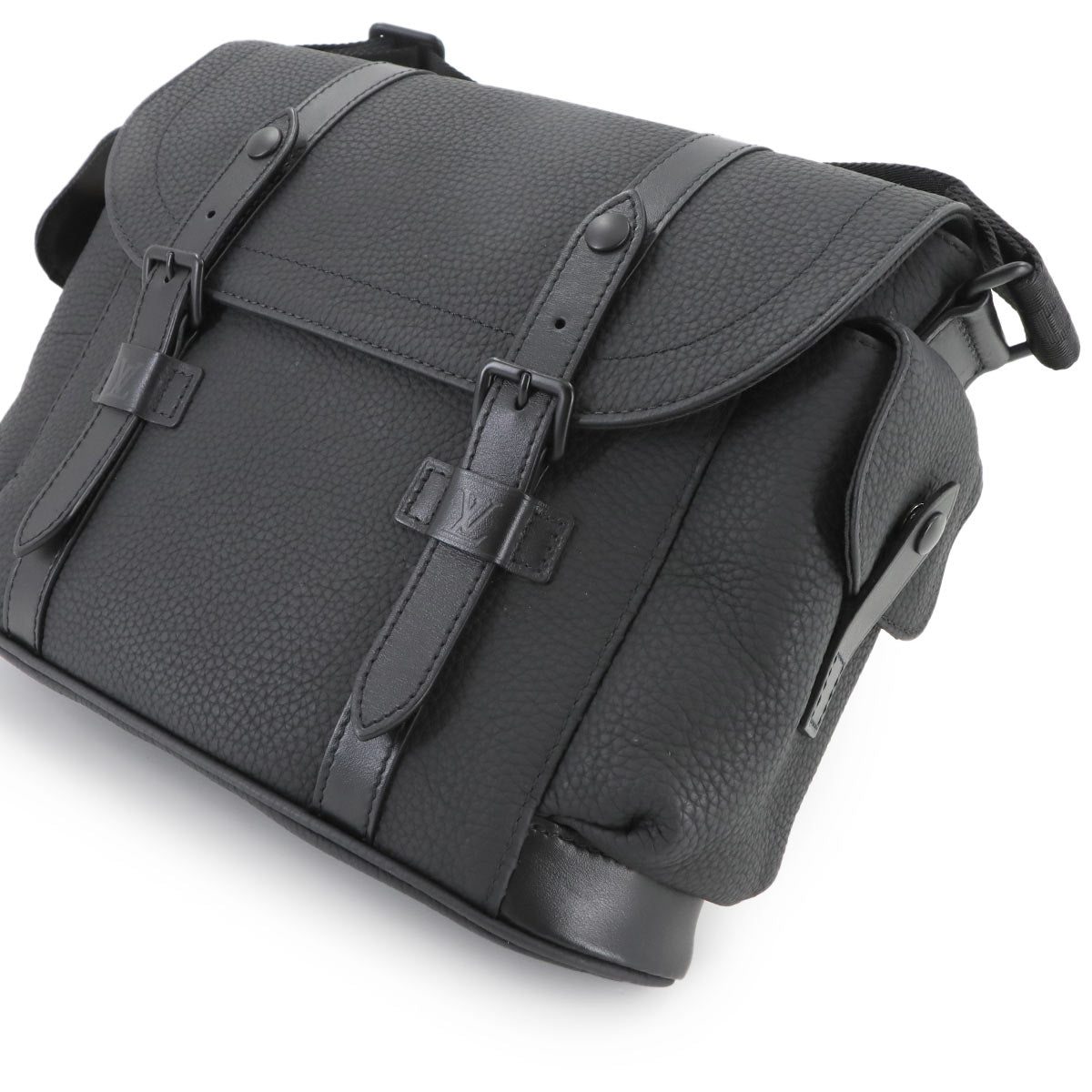 Christopher Messenger Shoulder Bag Leather Noir M58476