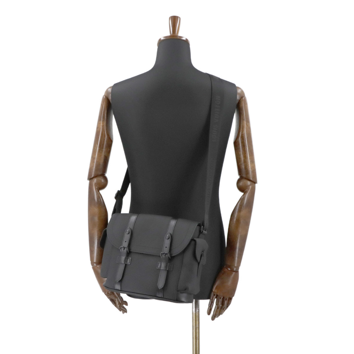 Christopher Messenger Shoulder Bag Leather Noir M58476