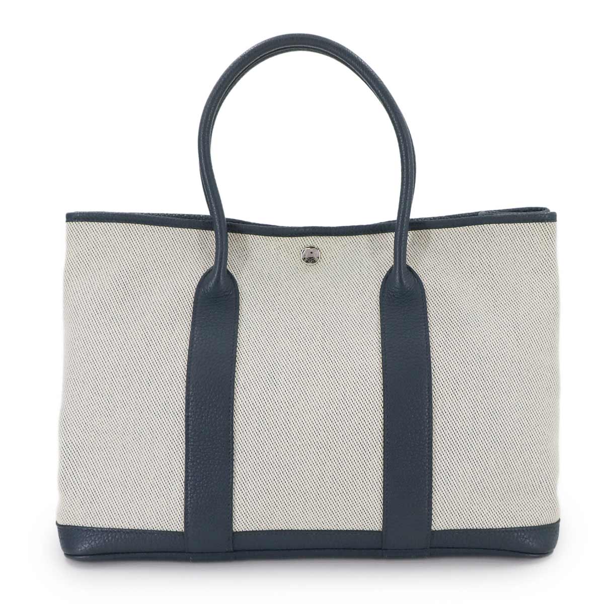 Garden Party PM Tote Bag Twill H Vache Country Ecru