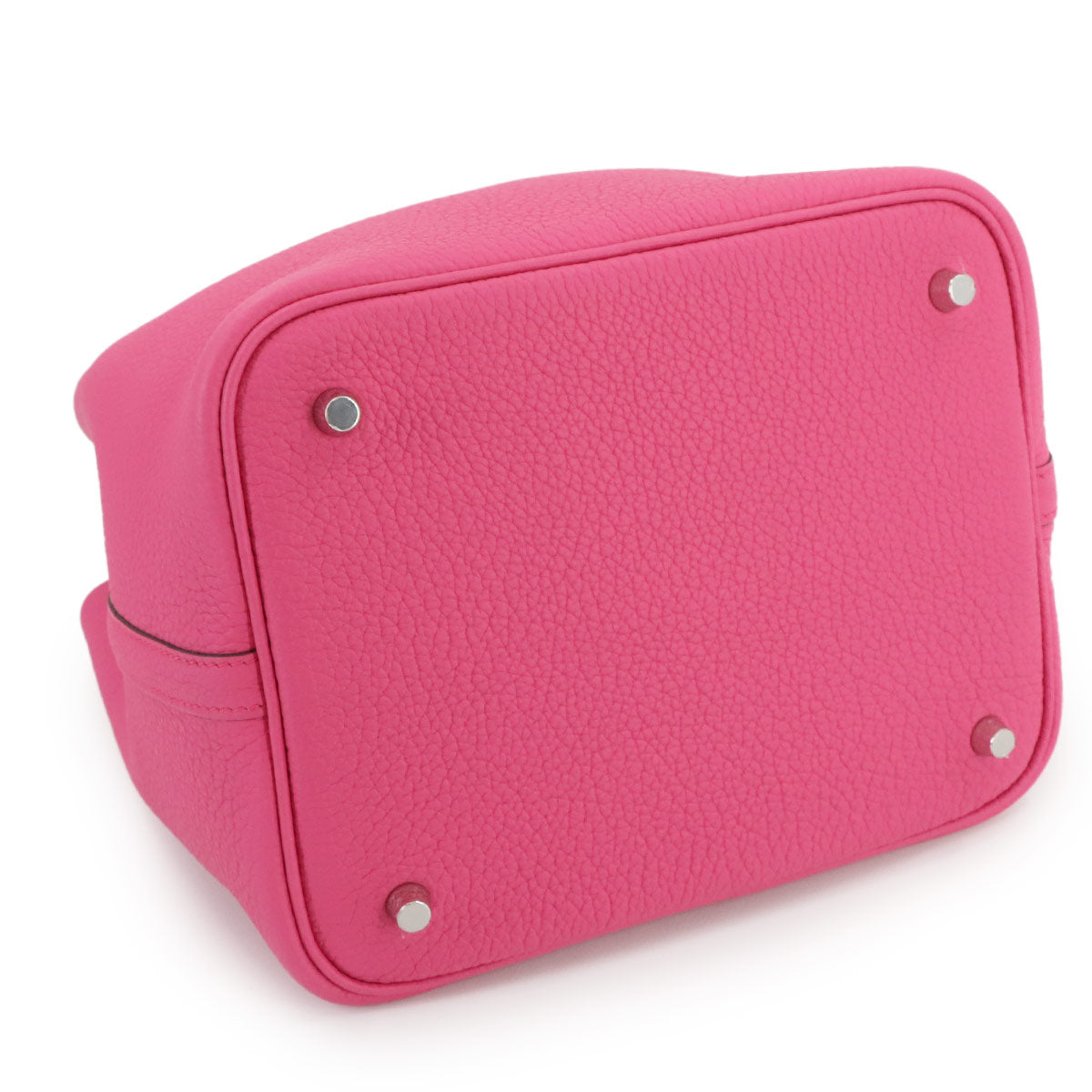 Picotin Lock MM Hand Bag Taurillon Maurice Rose Shocking Purse
