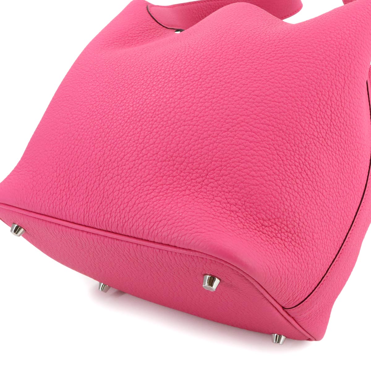 Picotin Lock MM Hand Bag Taurillon Maurice Rose Shocking Purse