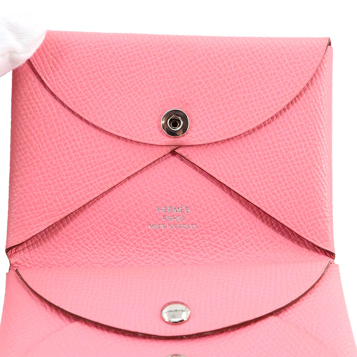 Calvi Duo Card Case Epsom Rose Confetti Purse