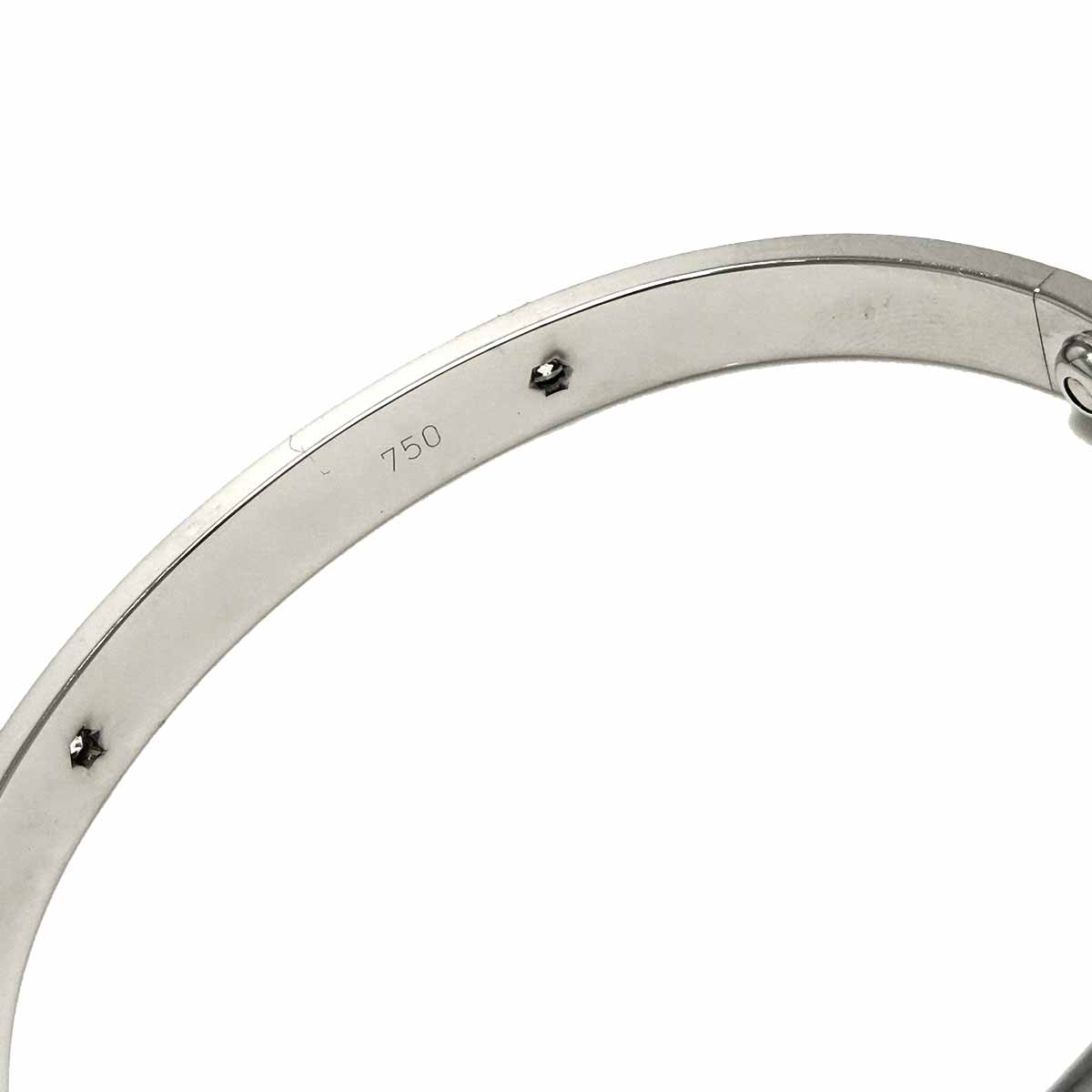 Love Bracelet Diamond 4P Bangle 18K WG 750 Size17