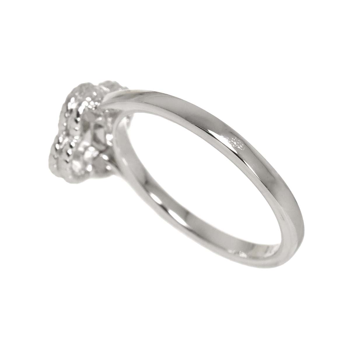 Sweet Alhambra Diamond Ring 18K WG 750 size48 4.5(US)