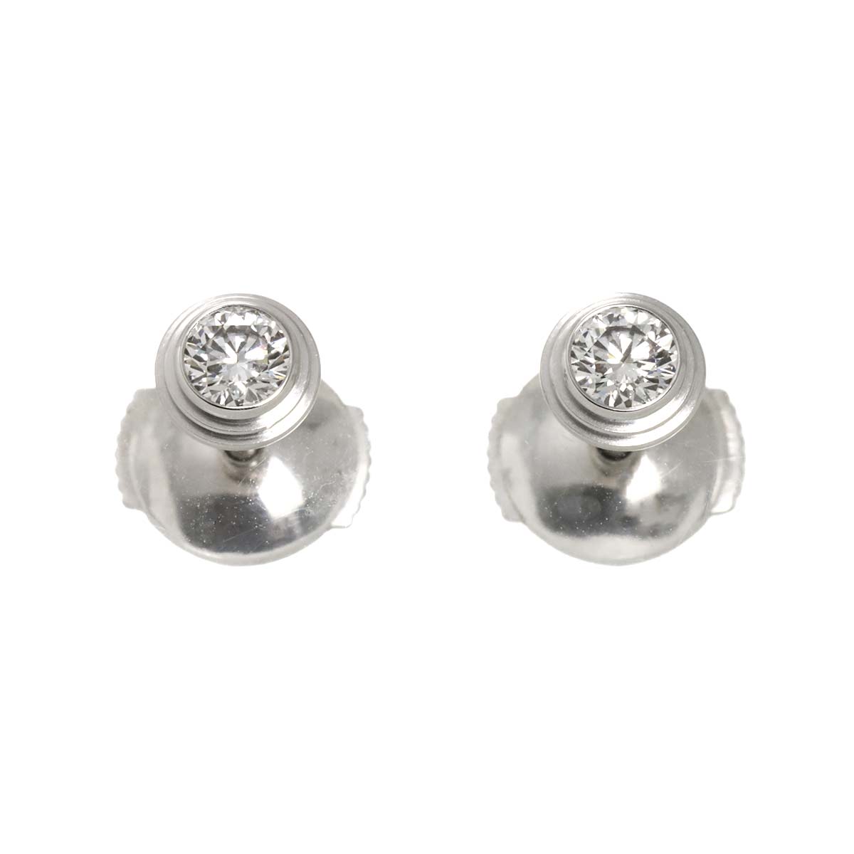 Damour MM Diamond Earrings Pierced 18K WG 750