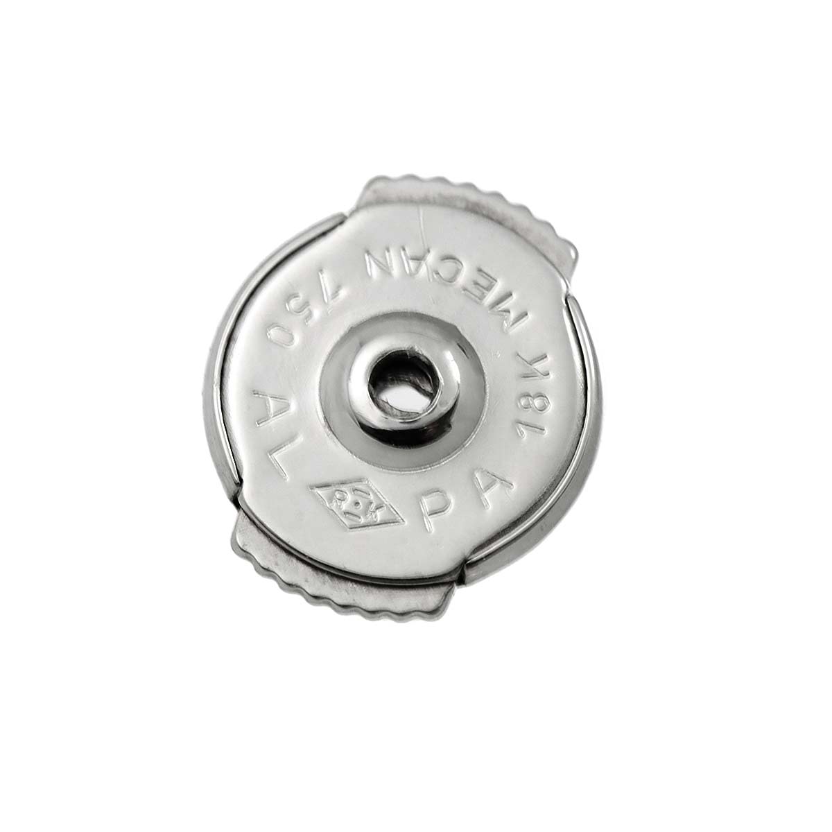 Trinity Diamond Ceramic Earrings Pierced 18K White Gold 750