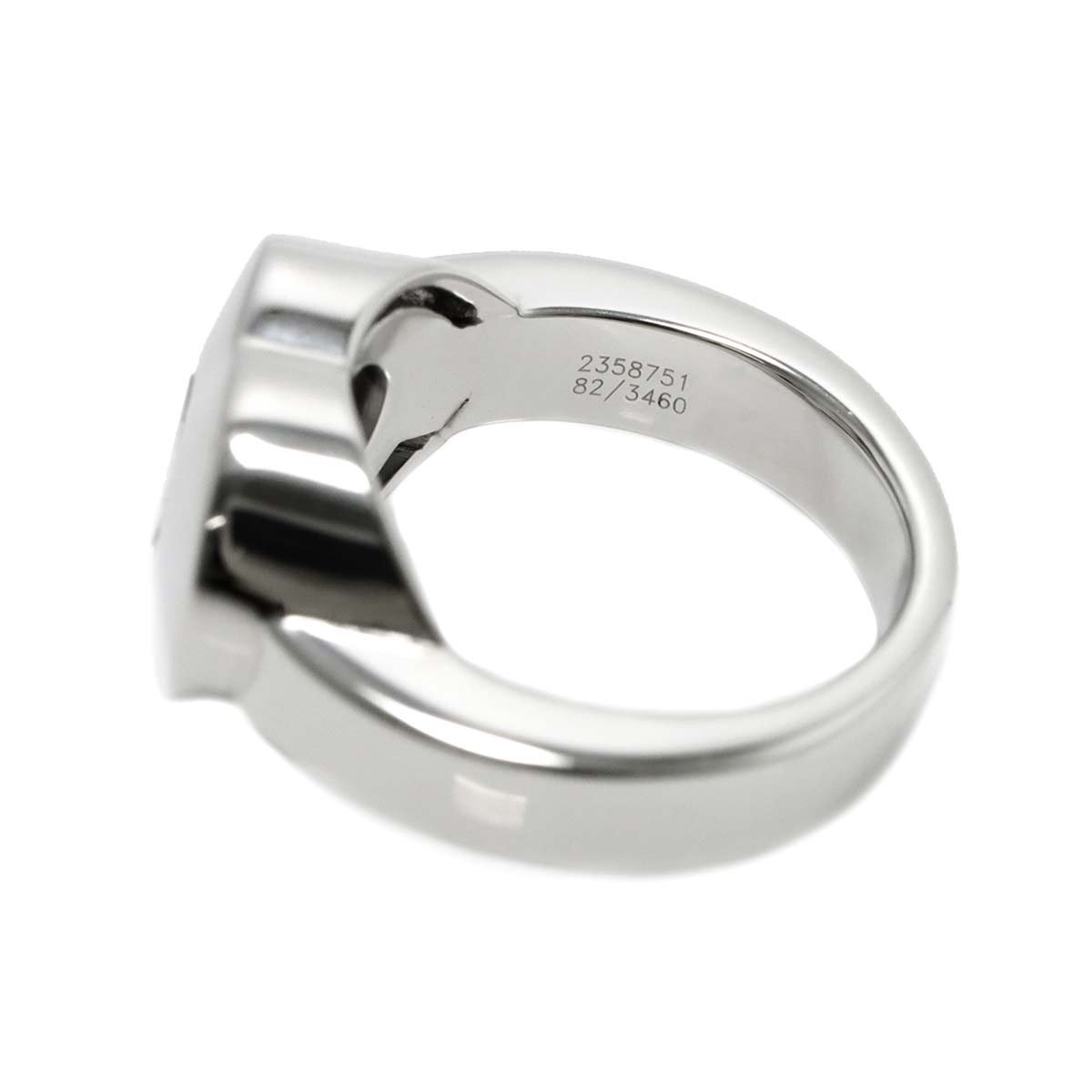 Happy Diamond Heart Ring 18K White Gold 750 Size5.25(US)