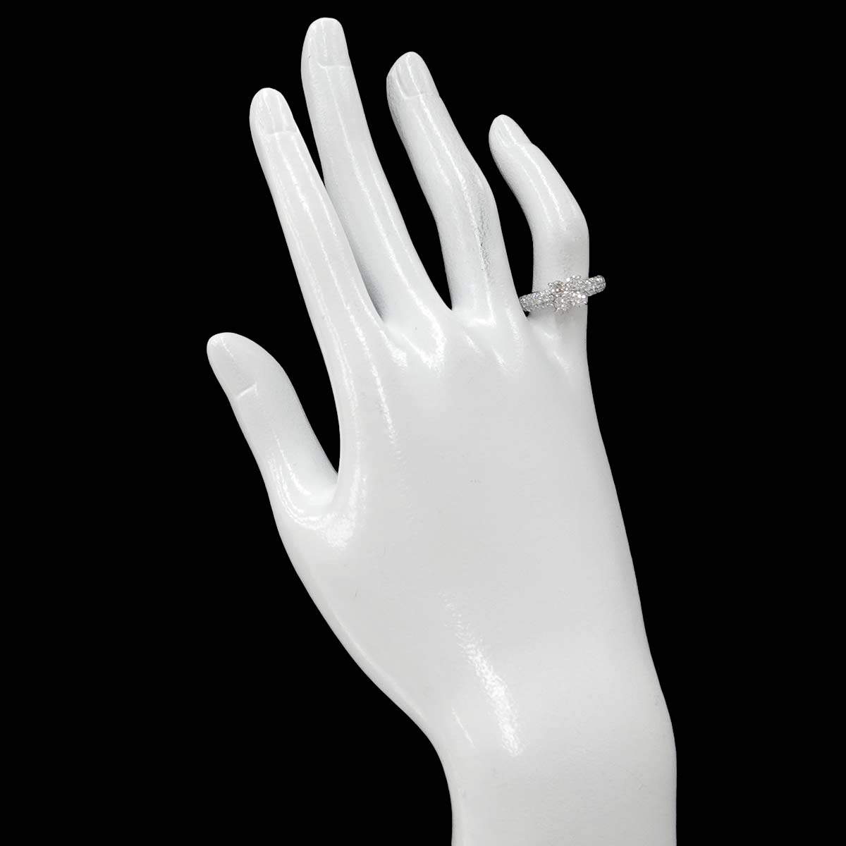 Diamond 1.01ct Ring 18K WG 750 Size4.5(US)