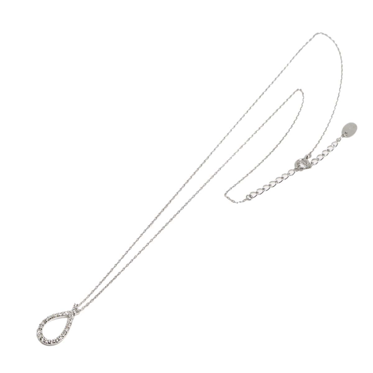 Diamond Necklace 18K White Gold 750