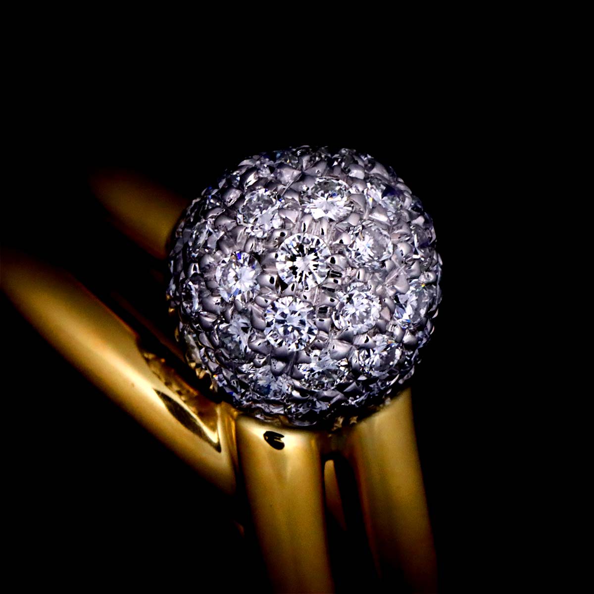 Diamond 0.68ct Ring 18K YG WG 750 size5.5-5.75(US)