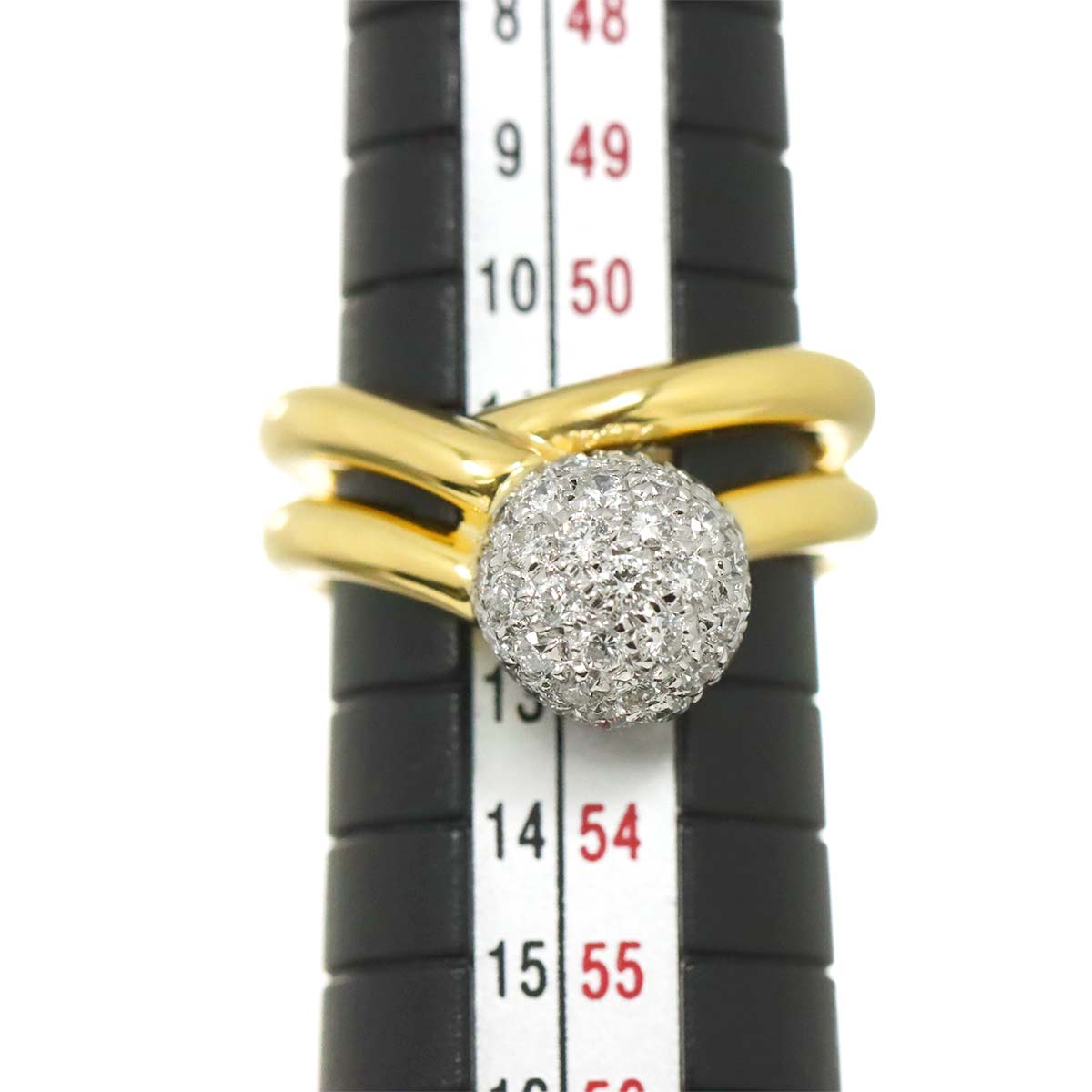 Diamond 0.68ct Ring 18K YG WG 750 size5.5-5.75(US)
