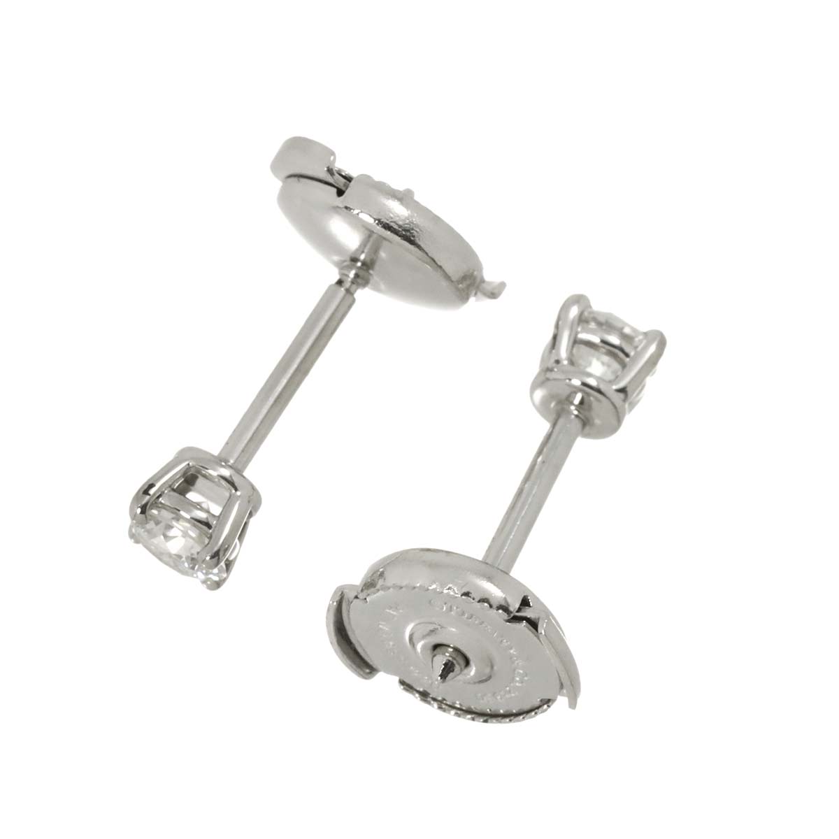 Diamond 0.18ctx2 I/VVS1/3EX Earrings Pierced Pt