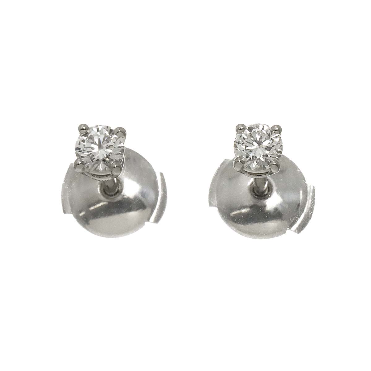 Diamond 0.18ctx2 I/VVS1/3EX Earrings Pierced Pt