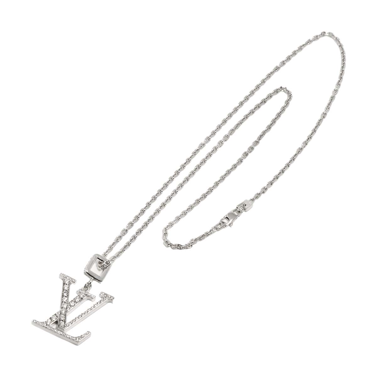 Pendentif LV Diamond Necklace 18K WG 750