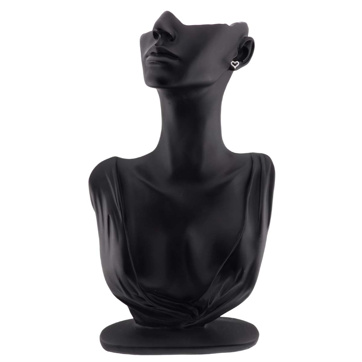 Sentimental Heart Diamond Earrings Pierced Pt