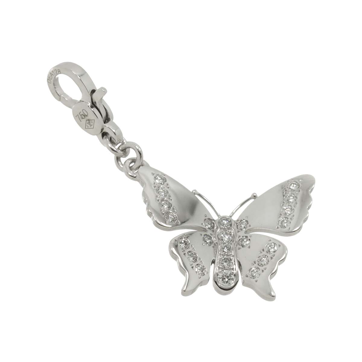 Diamond Butterfly Pendant Top 18K WG 750