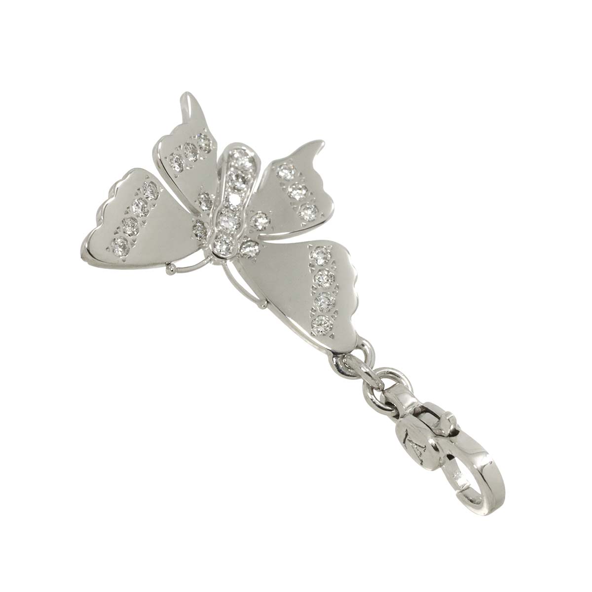 Diamond Butterfly Pendant Top 18K WG 750
