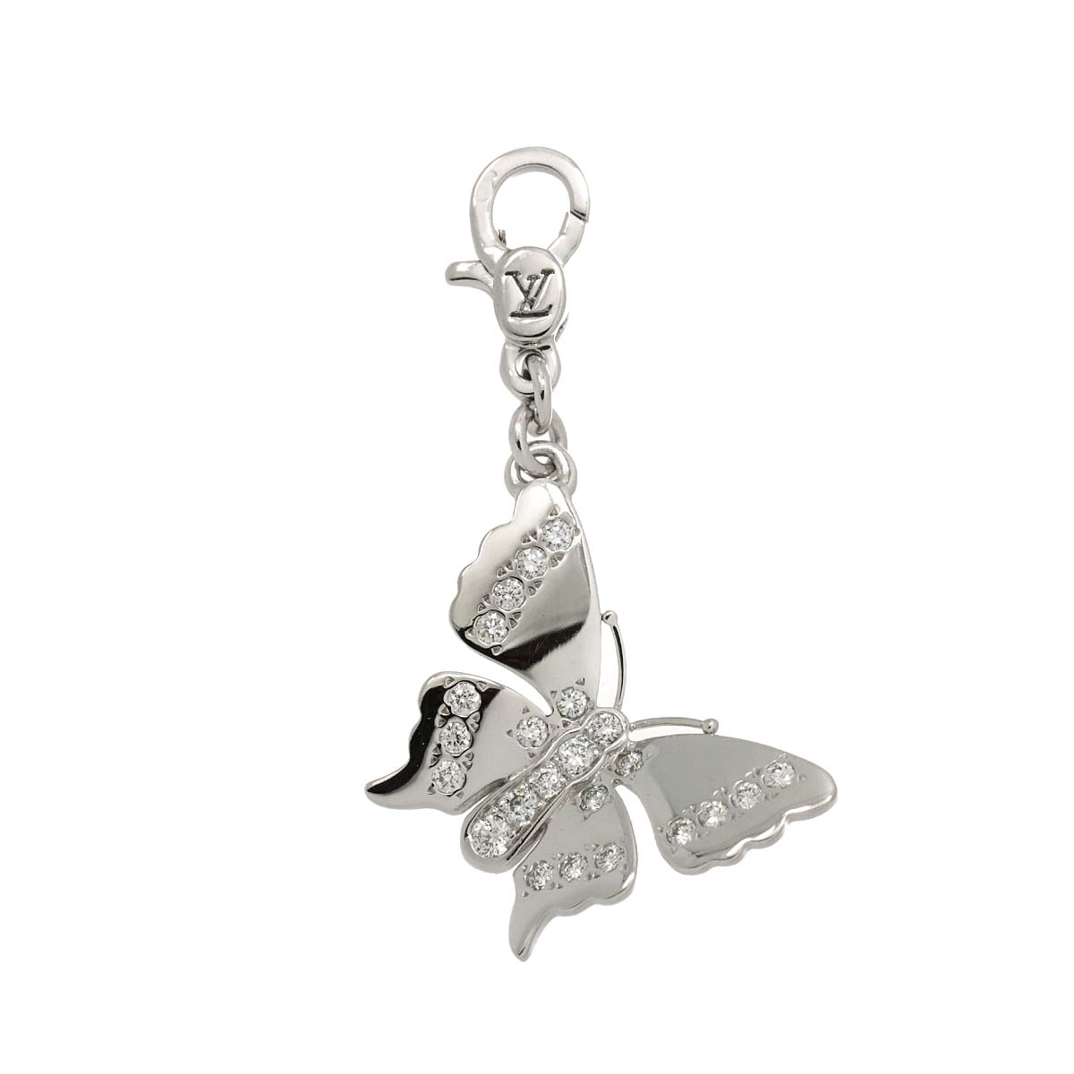 Diamond Butterfly Pendant Top 18K WG 750