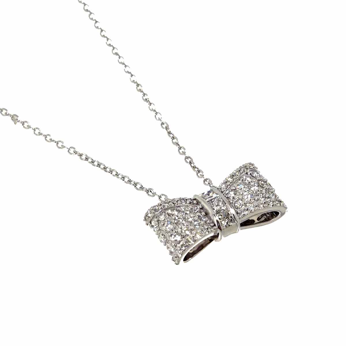 Diamond 0.48ct/0.15ct Necklace 18K White Gold 750