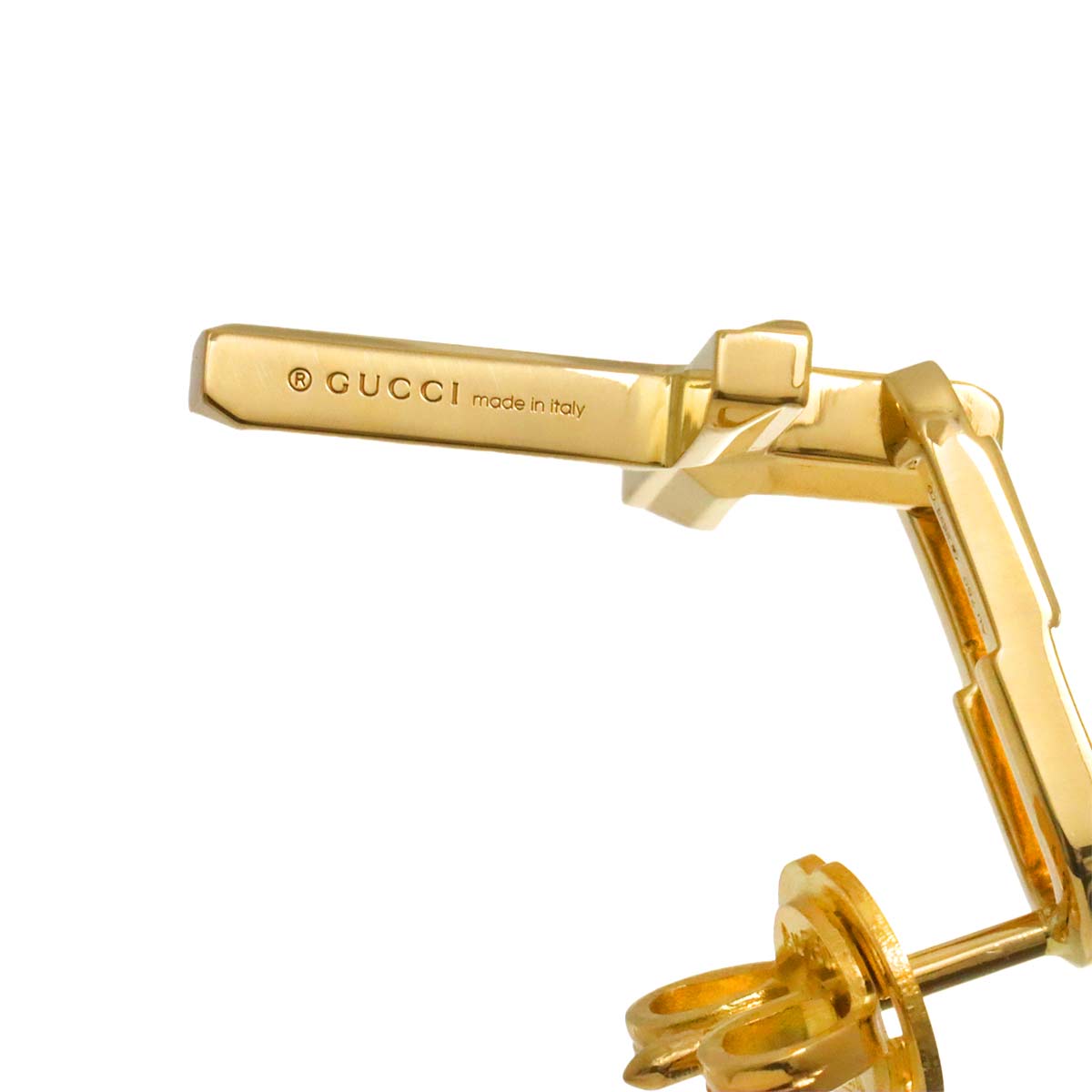 Cross Earring Pierced 18K YG 750 One Piece only