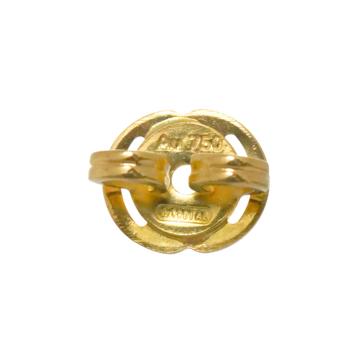 Cross Earring Pierced 18K YG 750 One Piece only