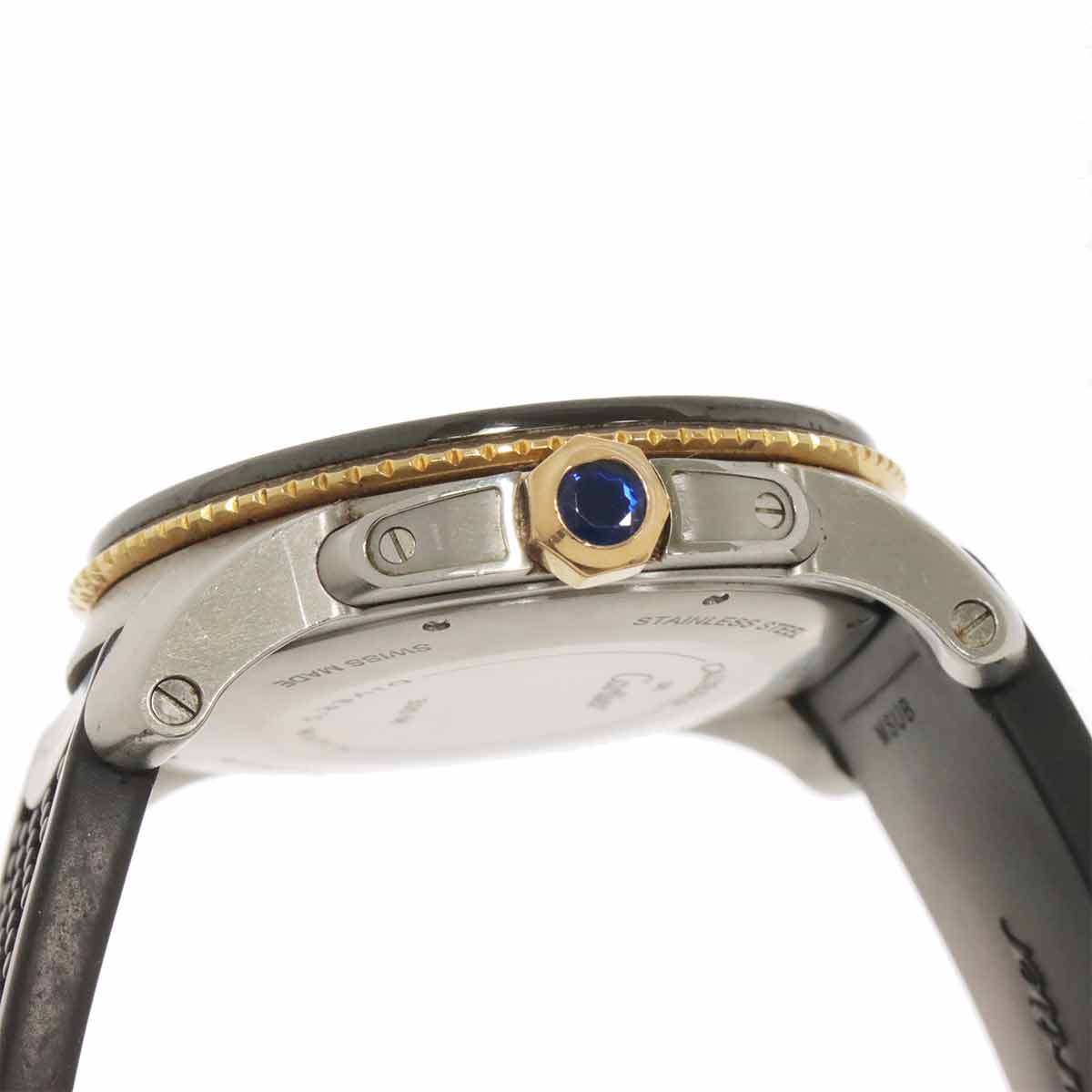 Caliber de cartier diver W7100055 Black Dial 750 PG Mens