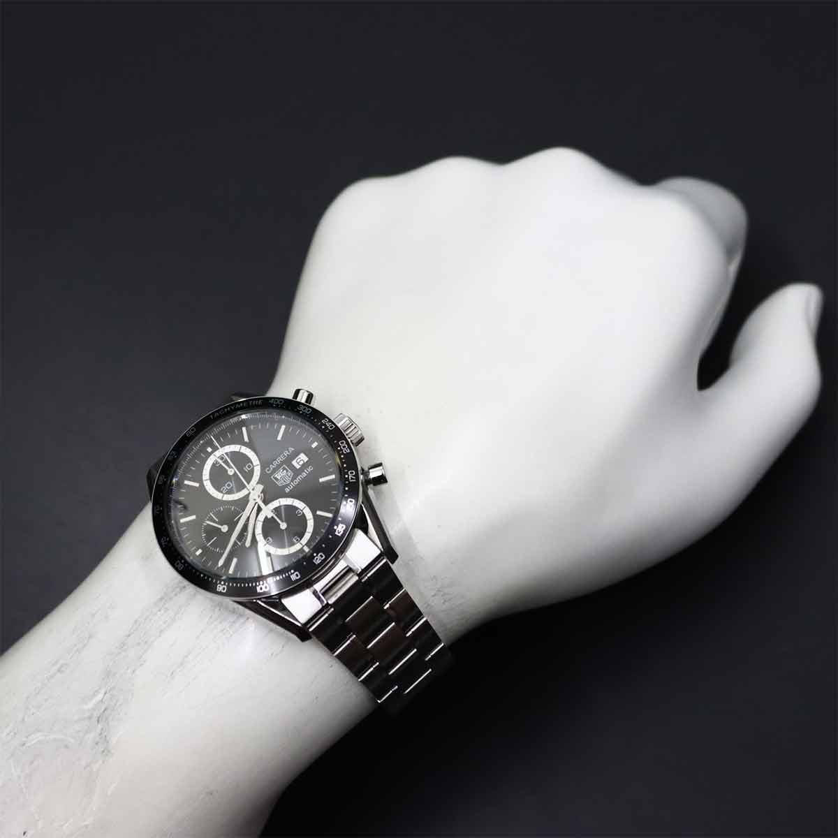 Carrera Chronograph CV2010 Automatic Black Dial Mens Watch