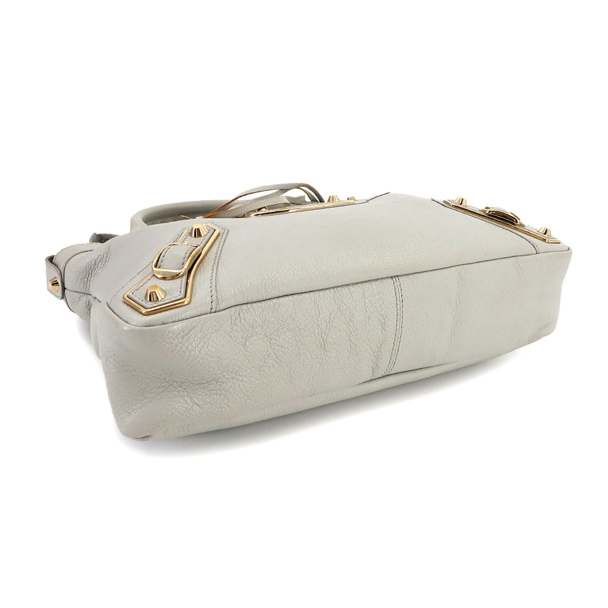 The Town 2way Hand Shoulder Bag Leather Gray 240579