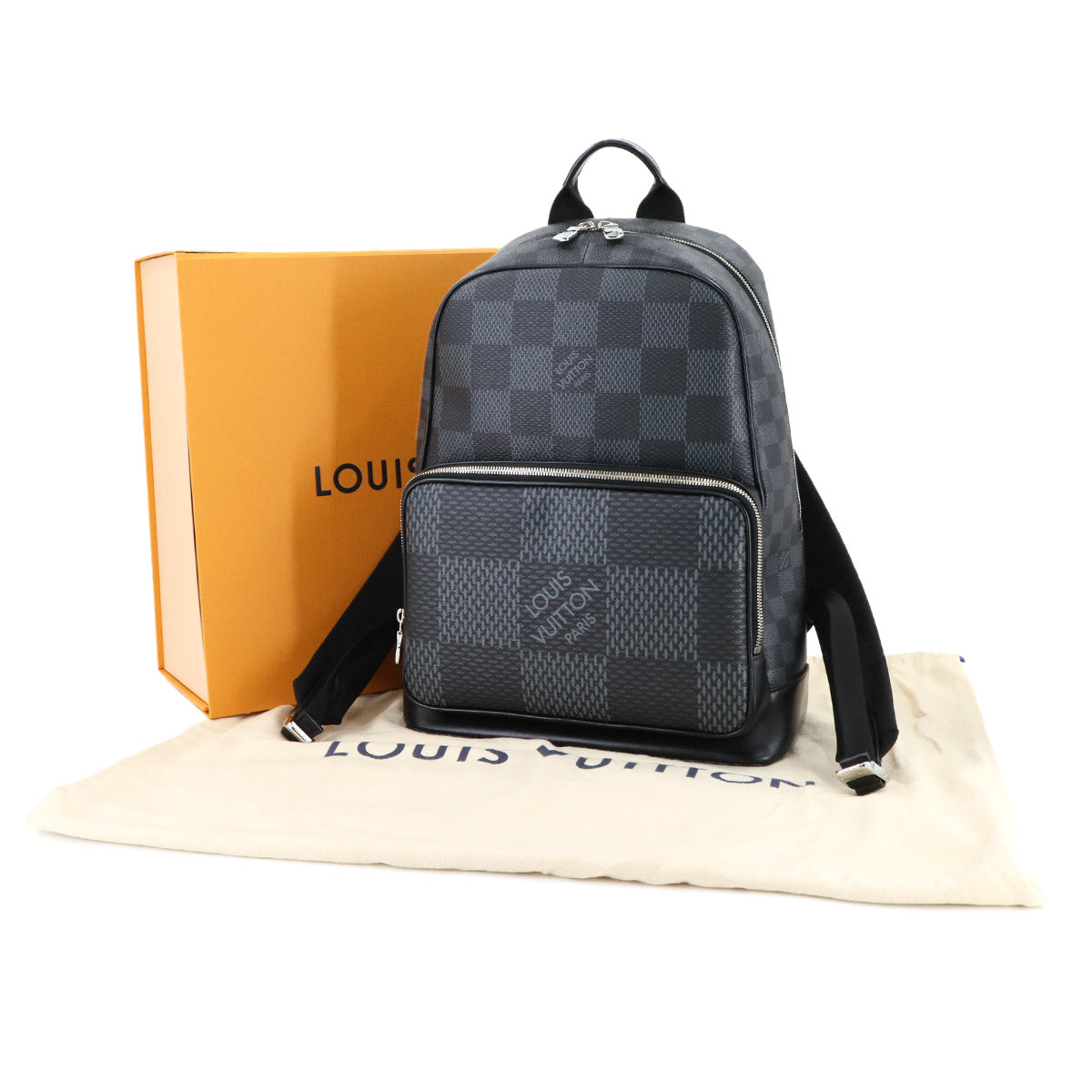 Damier Graphite 3D Campus Backpack Black Gray N50009