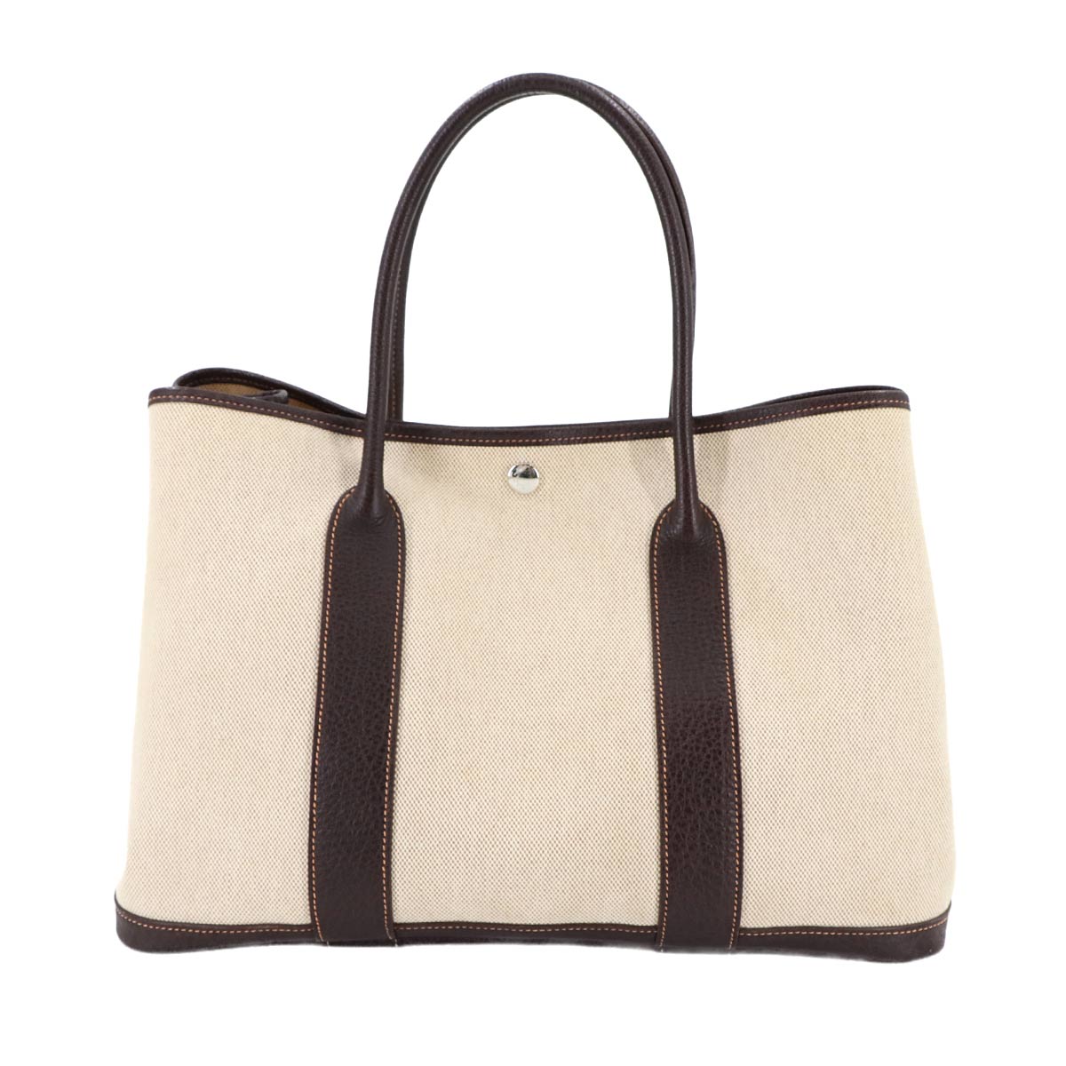 Garden Party PM Tote Bag Toile H Natural Marron Purse