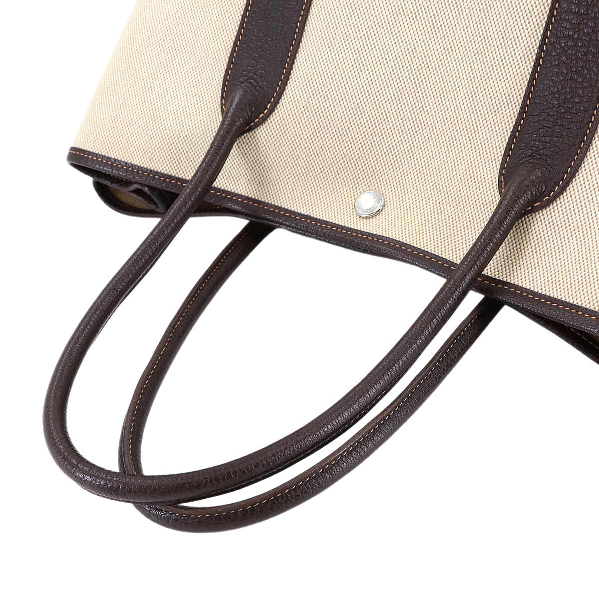 Garden Party PM Tote Bag Toile H Natural Marron Purse