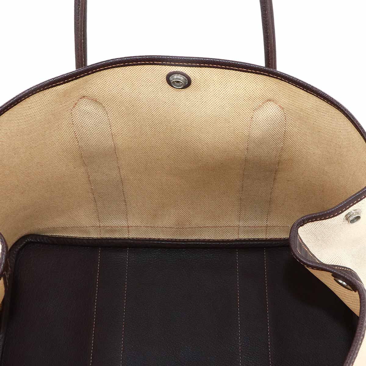 Garden Party PM Tote Bag Toile H Natural Marron Purse