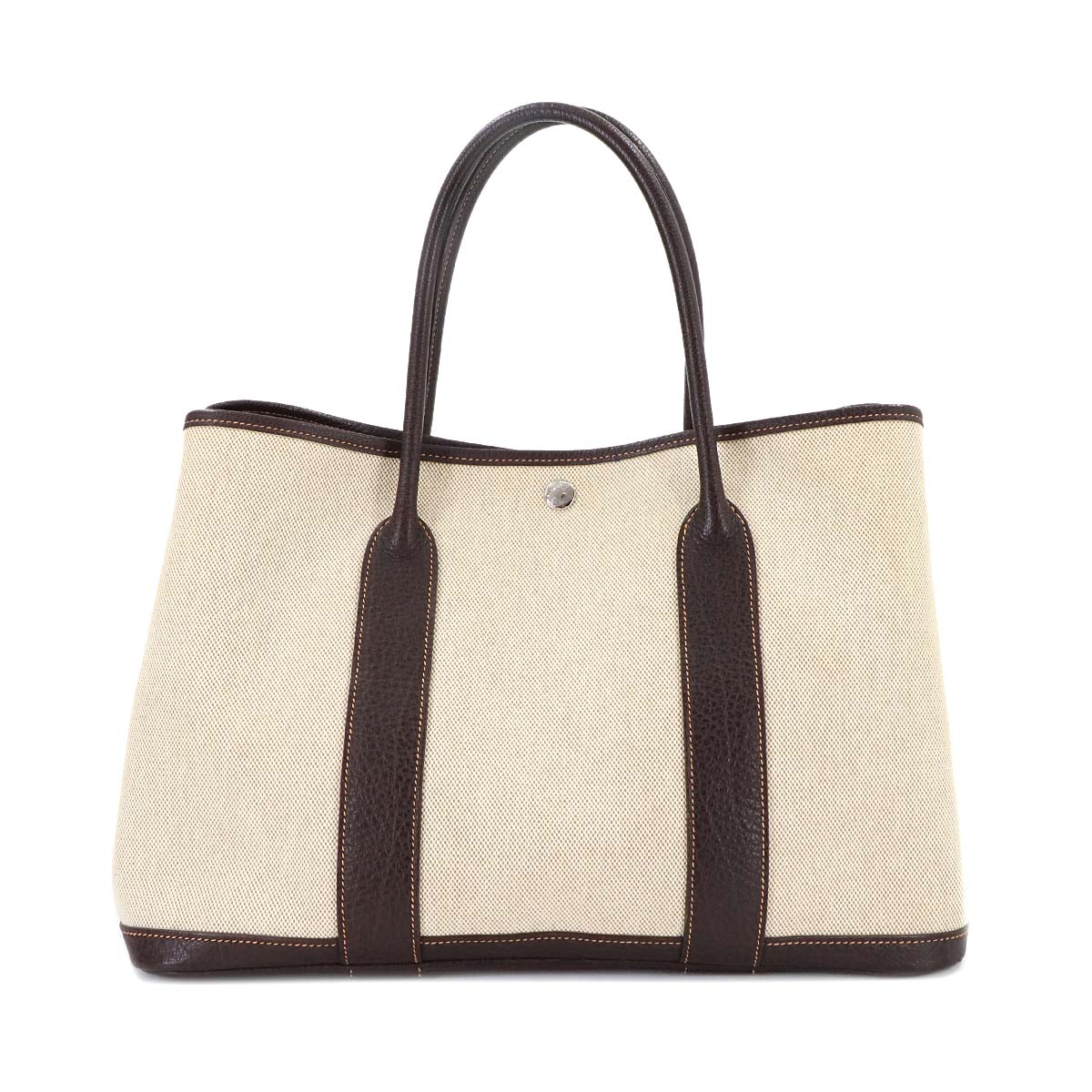Garden Party PM Tote Bag Toile H Natural Marron Purse