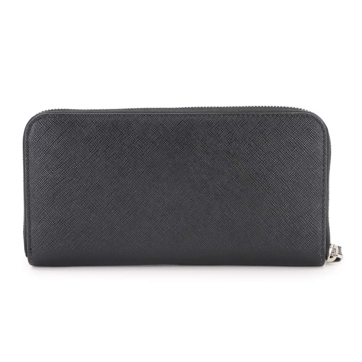 Zipped Around Long Wallet Saffiano Leather Nero 2ML317
