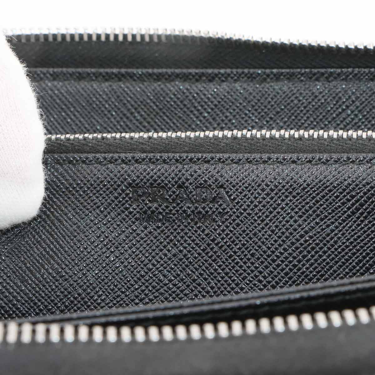 Zipped Around Long Wallet Saffiano Leather Nero 2ML317