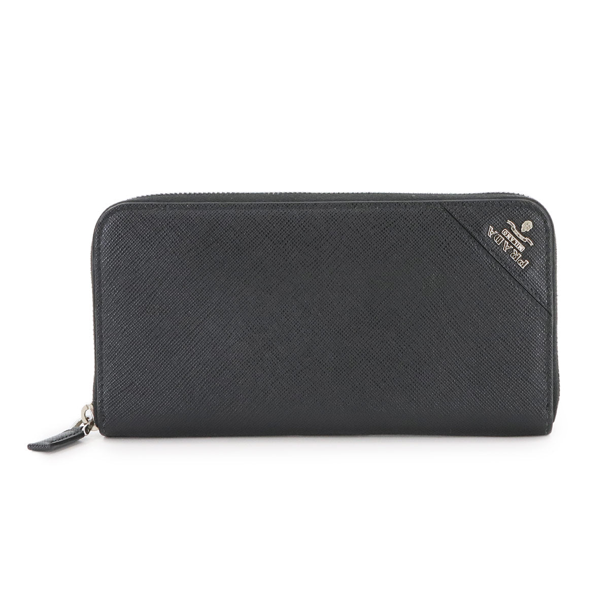 Zipped Around Long Wallet Saffiano Leather Nero 2ML317