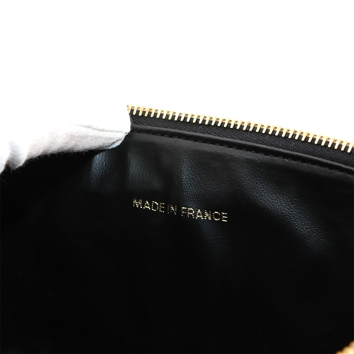 Vanity Hand Bag Leather Black A01998 Vintage Purse