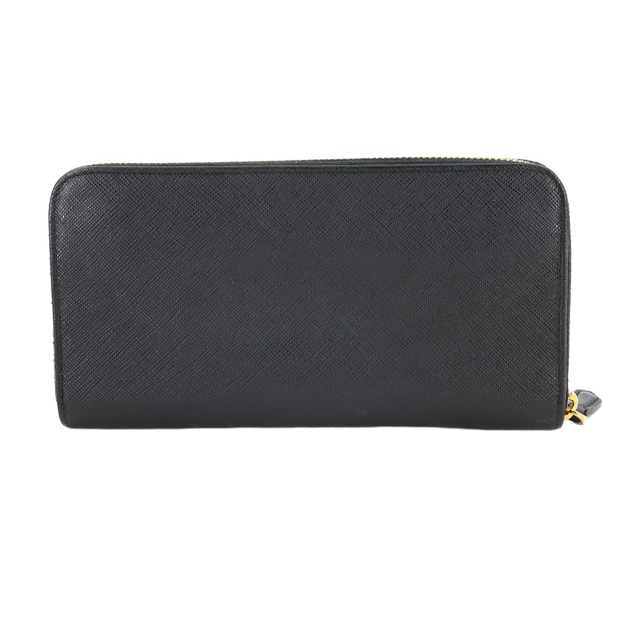 Zipped Around Long Wallet Saffiano Leather Black 1ML506 Purse