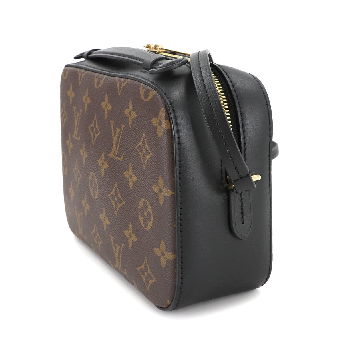 Monogram Saintonge Shoulder Bag Brown Noir M43555 Purse
