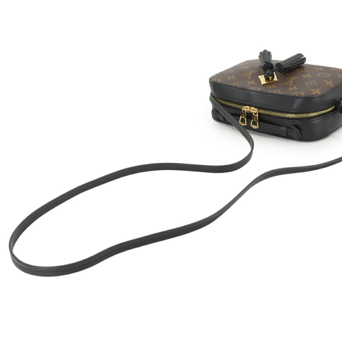 Monogram Saintonge Shoulder Bag Brown Noir M43555 Purse