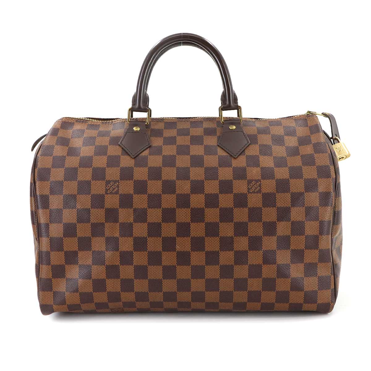 Damier Speedy 35 Hand Bag Ebene N41523 Brown Purse