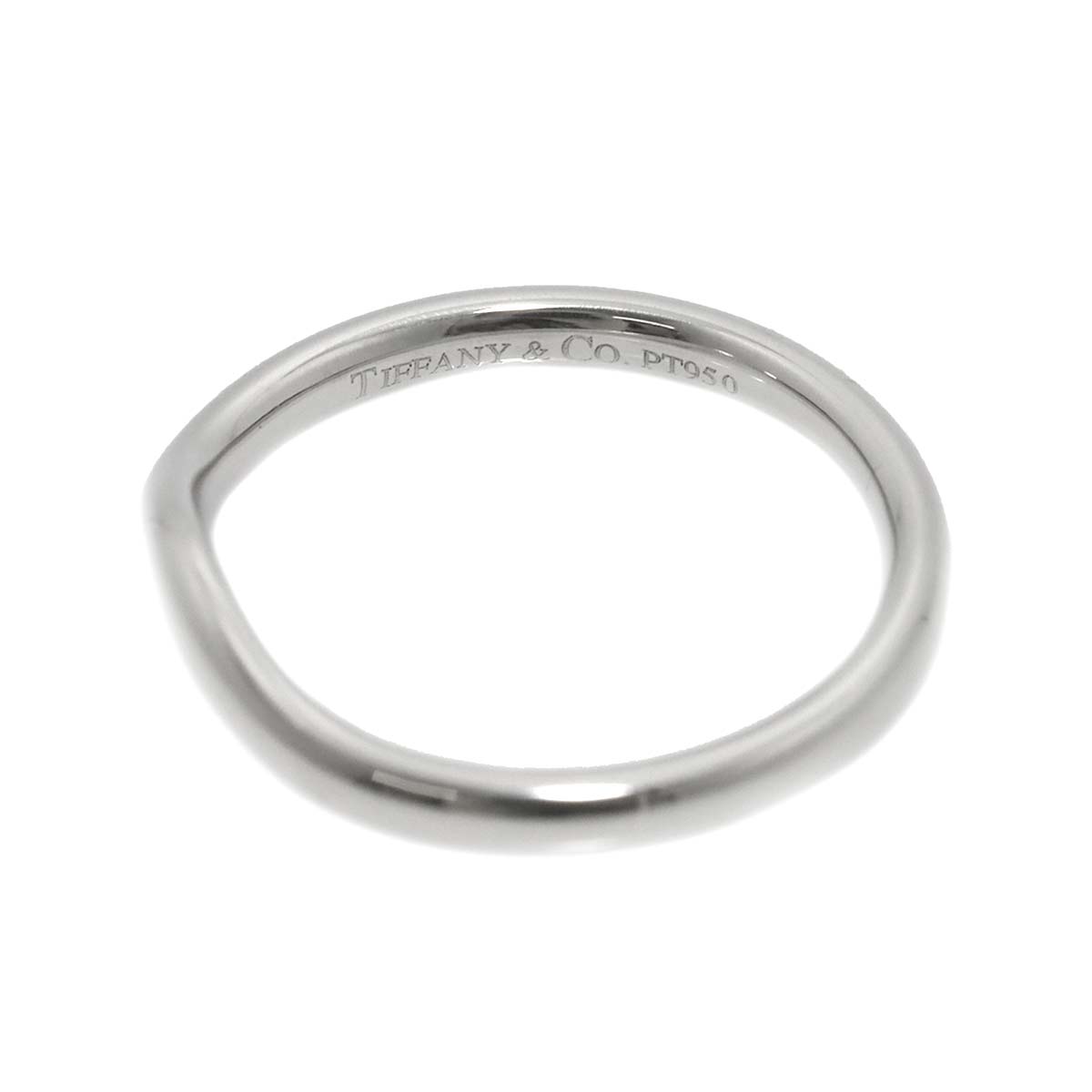 Curved Band Ring Pt Platinum size5.25-5.5(US)
