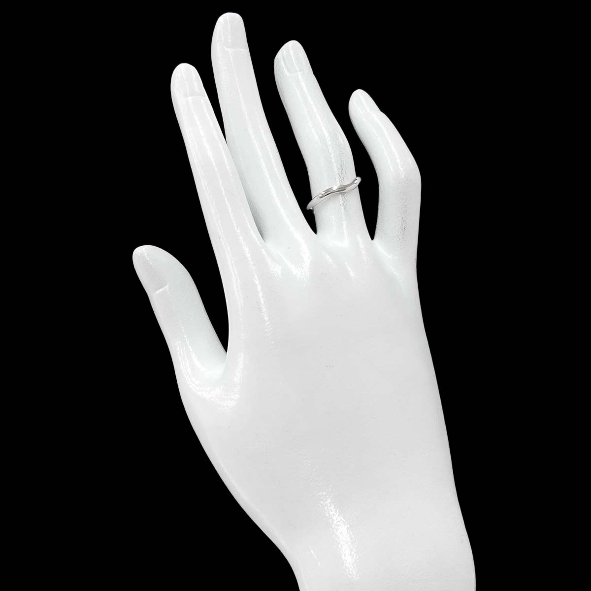 Curved Band Ring Pt Platinum size5.25-5.5(US)