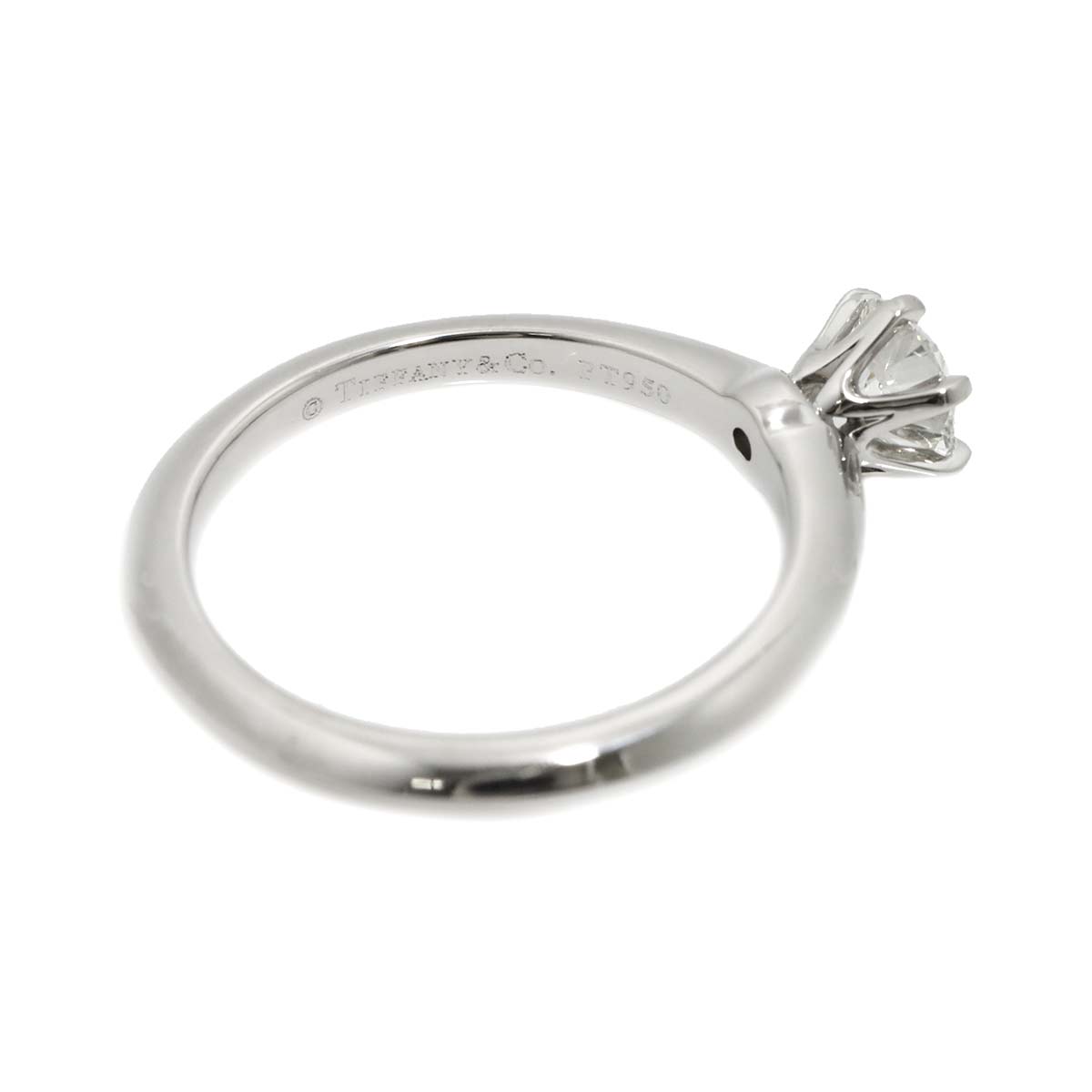 Solitaire Diamond 0.47ct H/VS1/3EX Ring Pt Size5.75-6(US)