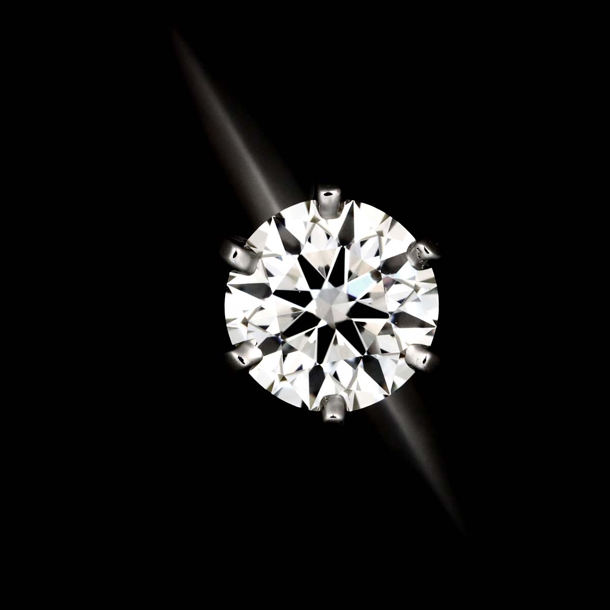 Solitaire Diamond 0.47ct H/VS1/3EX Ring Pt Size5.75-6(US)
