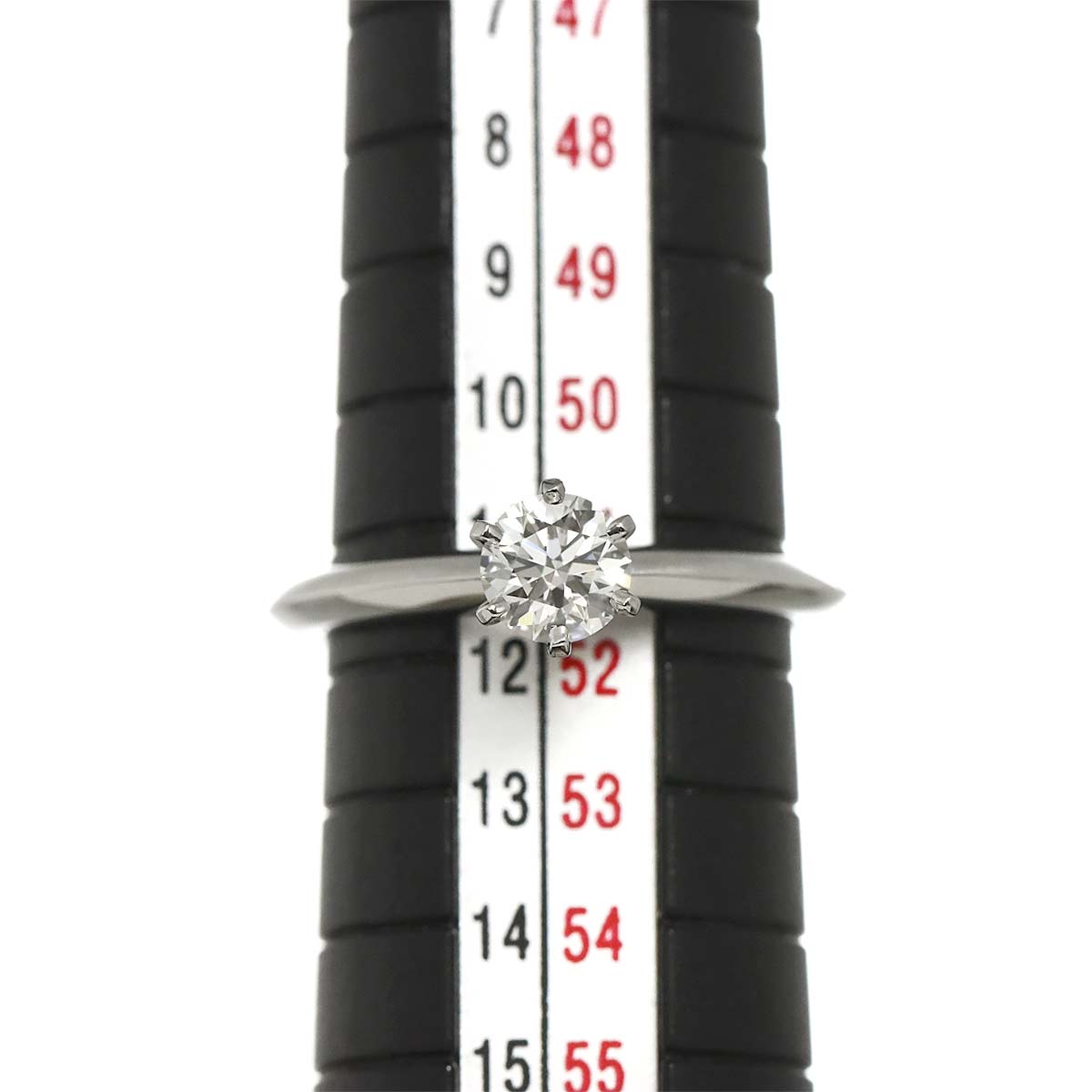 Solitaire Diamond 0.47ct H/VS1/3EX Ring Pt Size5.75-6(US)